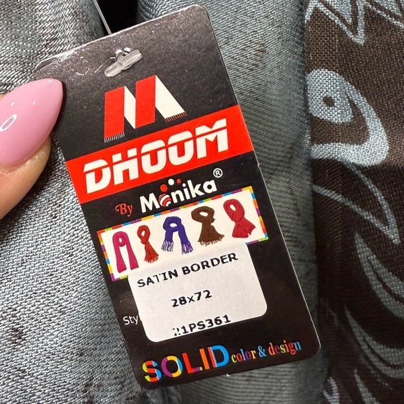 Monika Collection Shawl Scarf Wrap 28x72 - Picture 5 of 6